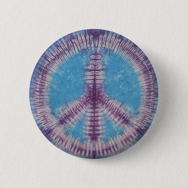Lila Fredstecken Tie Dye Button Knapp (Framsida)