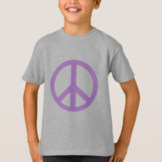 Lila fredsteckenprodukter tee shirt