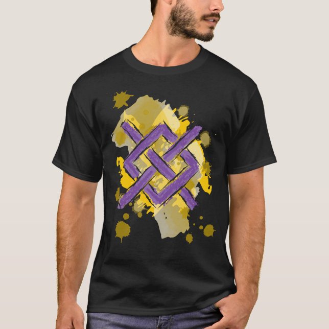Lila Fret T Shirt (Framsida)