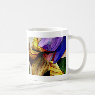 Lila Fritillarblomman originalkonstvattenfärg Kaffemugg