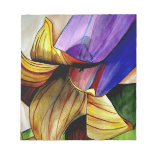 Lila Fritillary-blomma original konst akvarell Anteckningsblock