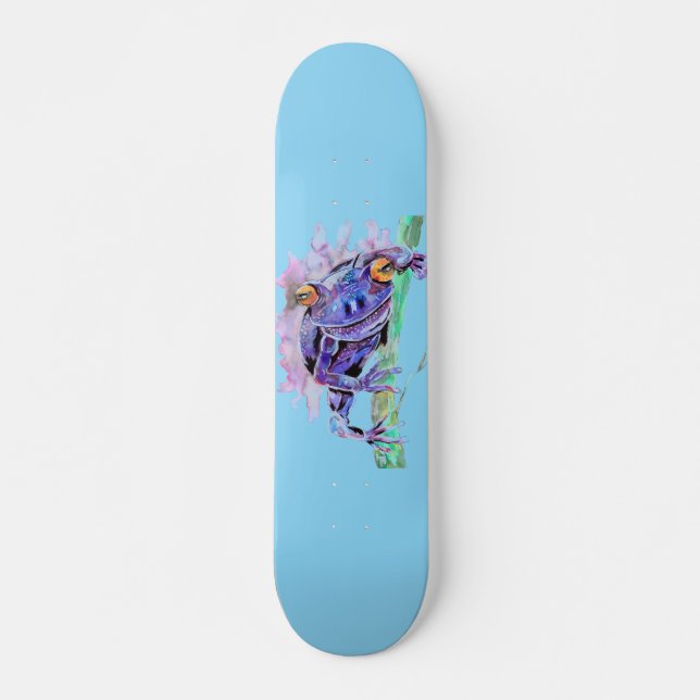 Lila Frog Mini Skateboard Bräda 18,5 Cm (Framsida)