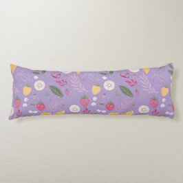 "Lila Fruit Blommigt Decorative Body Pillow" Kroppskudde