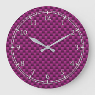 Lila Fuchsia Carbon Fiber Dial Stor Klocka