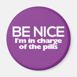 Lila Funny Nurse Magnet