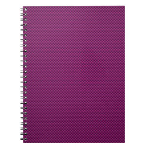 Lila Fushia Carbon Fiber Stil Skriv ut Anteckningsbok Med Spiral