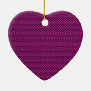 Lila Fushia Carbon Fiber Stil Skriv ut Julgransprydnad Keramik