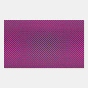 Lila Fushia Carbon Fiber Stil Skriv ut Rektangulärt Klistermärke