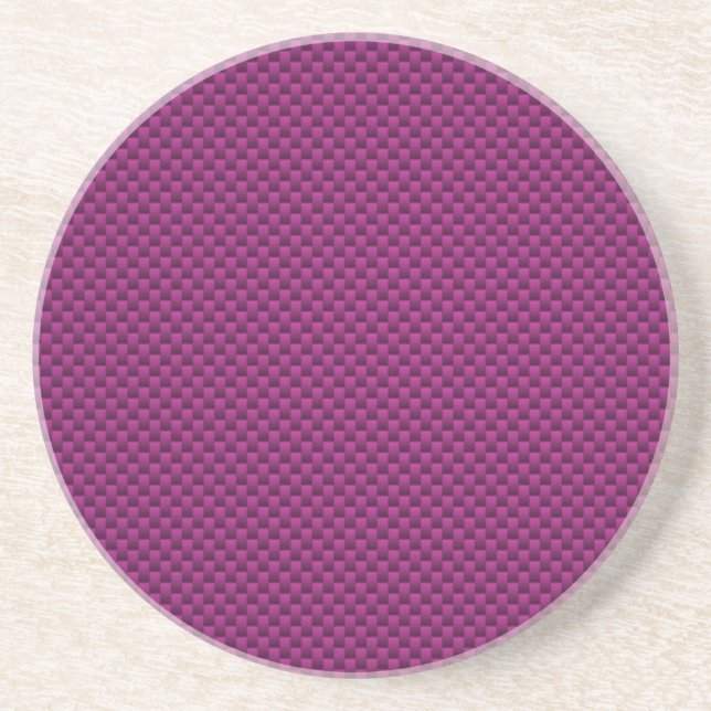 Lila Fushia Carbon Fiber Stil Skriv ut Underlägg Sandsten (Framsidan)