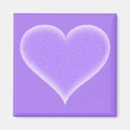Lila Fuzzy Heart Anpassade Magnet