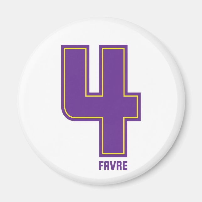 Lila fyra märken magnet (Framsidan)