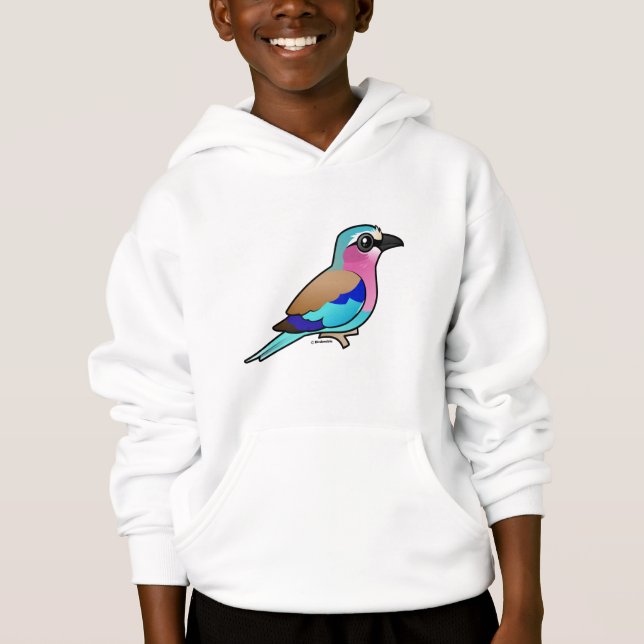 Lila-gådd mot rulle t-shirt (Framsida)