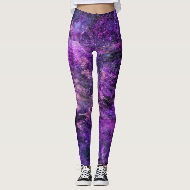 Lila Galactic Leggings (Framsida)