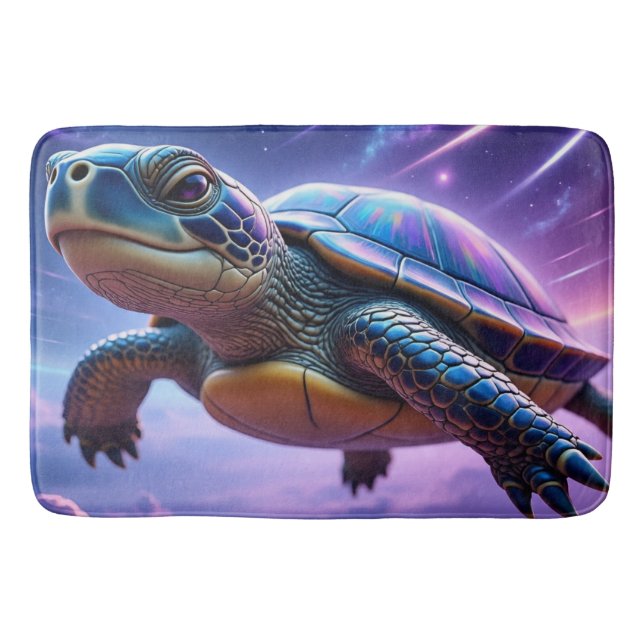 Lila Galactice Sea Turtle Badrumsmatta (Framsidan)