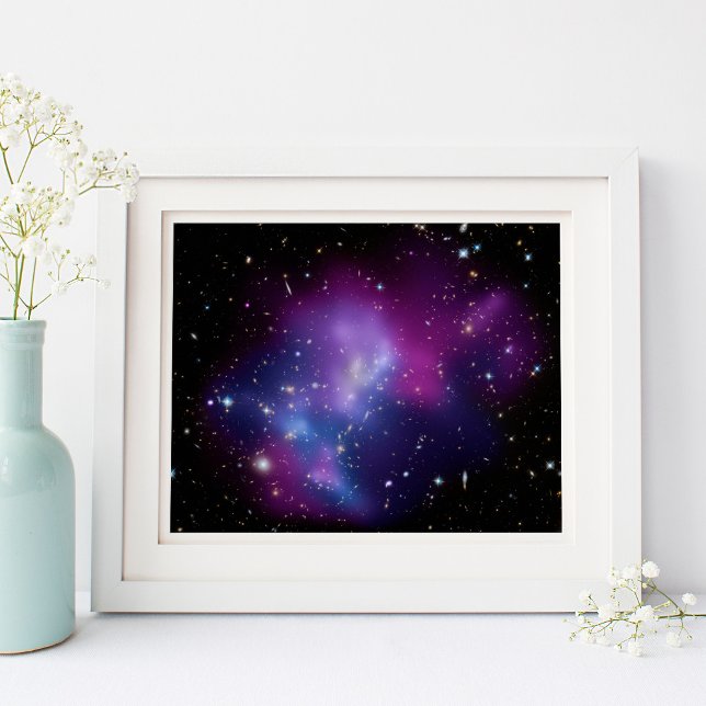 Lila Galax Celestiala Foto Poster (Purple Galaxy Celestial Photo Poster)