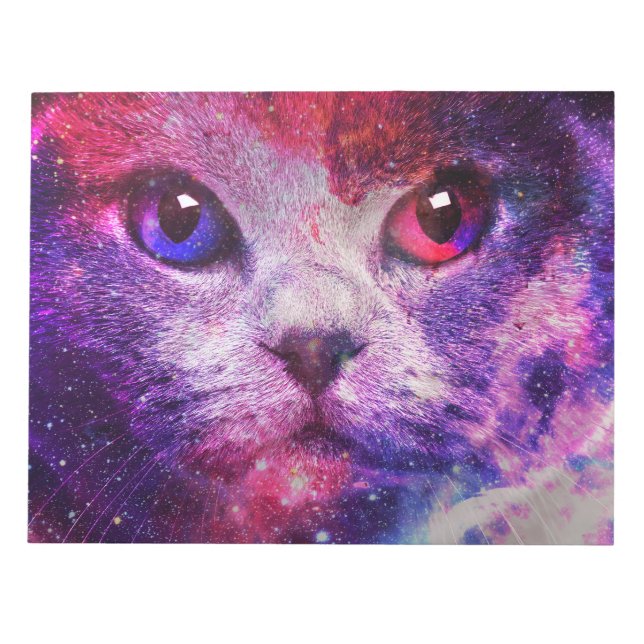 Lila Galax Katt  Anteckningsblock (Framsida)