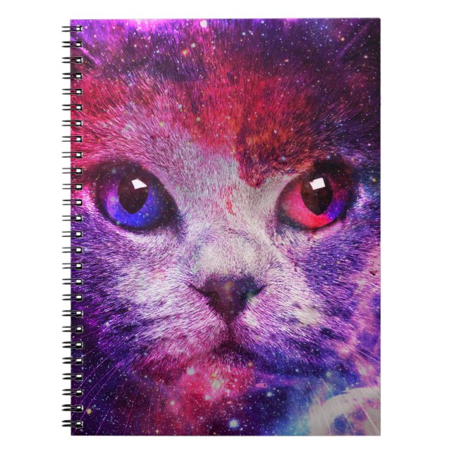 Lila Galax Katt  Anteckningsbok (Framsidan)