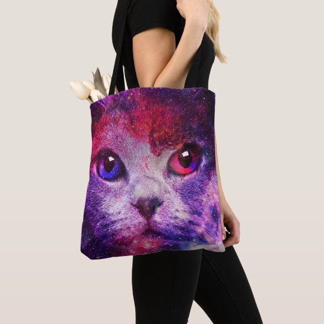 Lila Galax Katt  Tygkasse (Närbild)
