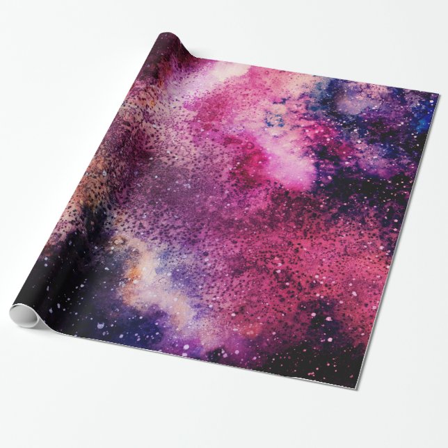 Lila galax presentpapper (Utrullad)