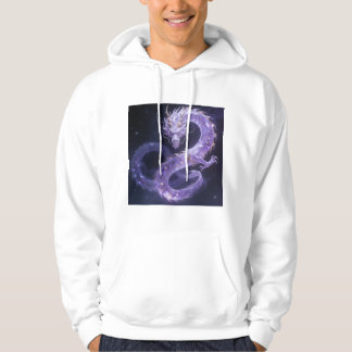 Lila Galaxdrake | Mystisk Kosmisk Drake Fantasi Hoodie