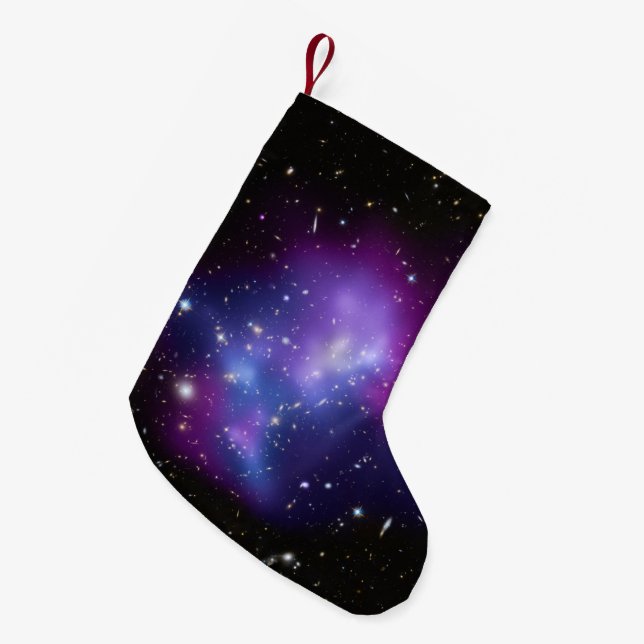 Lila galaxhop liten julstrumpa (Framsidan (Hängande))