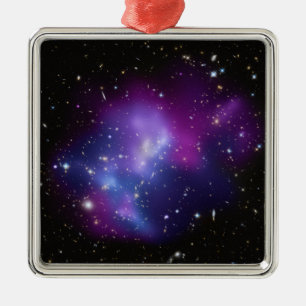 Lila galaxhop rymdbild julgransprydnad metall