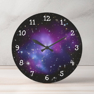 Lila galaxhop stor klocka