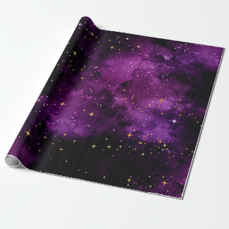 Lila Galaxy 6 ft Wrapping Papper Presentpapper