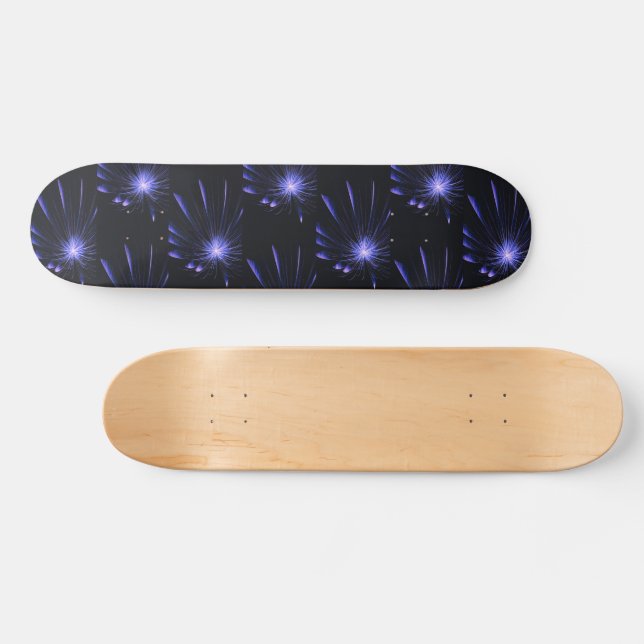 Lila Galaxy Fractal Burst Art Mini Skateboard Bräda 18,5 Cm (Horz)