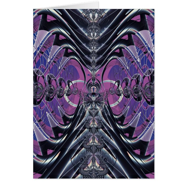 Lila Galaxy Hälsningskort (Framsidan)