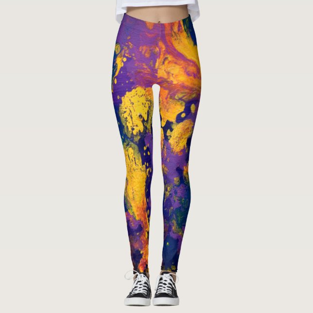 Lila Galaxy II Leggings (Framsida)