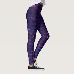 Lila Galaxy och Rand Leggings