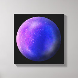 Lila Galaxy Orb - Kanvastryck för vibrant Lila