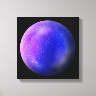 Lila Galaxy Orb - Kanvastryck för vibrant Lila