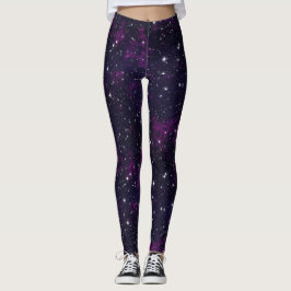 Lila Galaxy Patterned Leggings