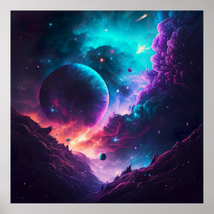 Lila Galaxy Poster