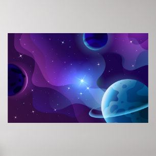 Lila Galaxy Poster