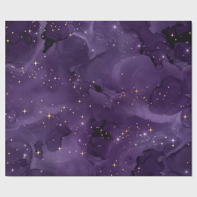 Lila Galaxy-seriedesign 8 Presentpapper (Seam)