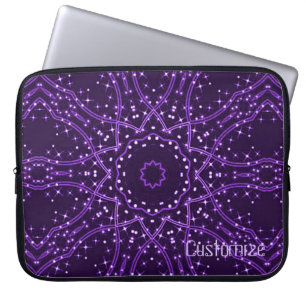 Lila Galaxy Stars Laptop sleeve