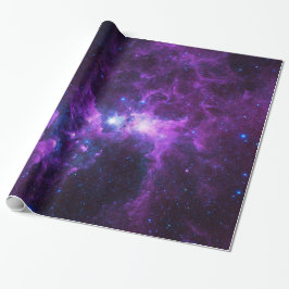 Lila Galaxy Wrapping Papper Presentpapper