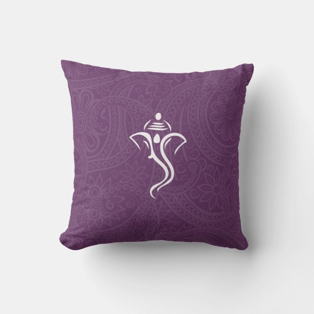 Lila Ganesha Pillow Kudde (Framsida)
