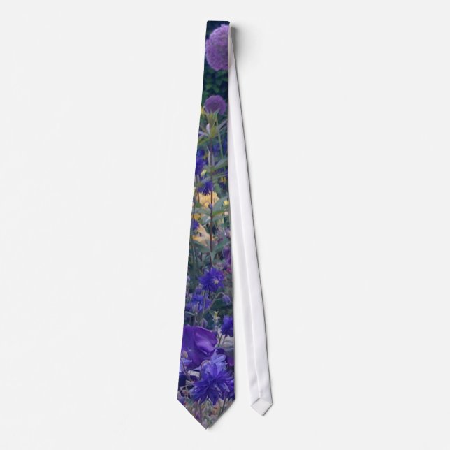 Lila Garden Blommigt Tie Slips (Framsida)