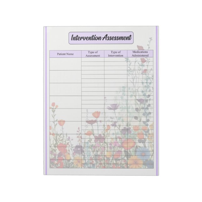 Lila Garden _ Intervention Assessment Anteckningsblock (Roterad)