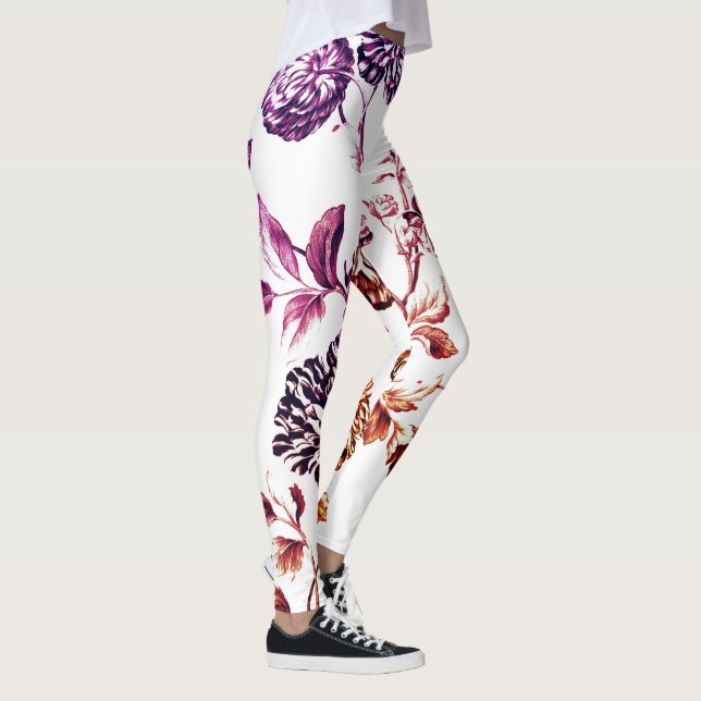 Lila Garden Vintage Blommigt nr 2 Leggings (Höger)