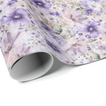 Lila Garden Wrapping Papper