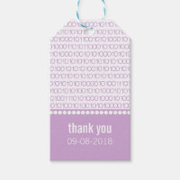 Lila Geek Chic Binary Code Gift-Märkre
