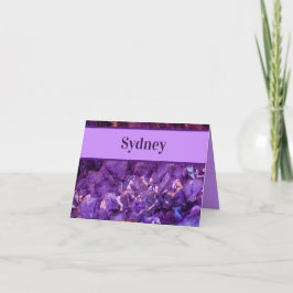 Lila Gems Tackkort Kort