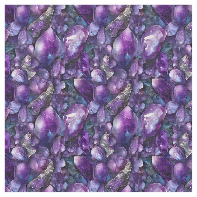 Lila Gemstone Tyg (Närbild)