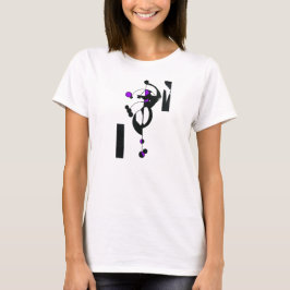 Lila Geo Design Kvinnors T-Shirt