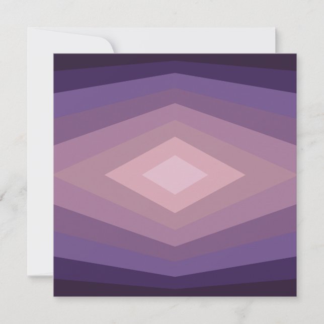 Lila Geometric Abstrakt Art Kort (Framsida)